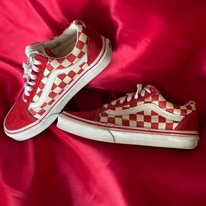 Vans red checkered